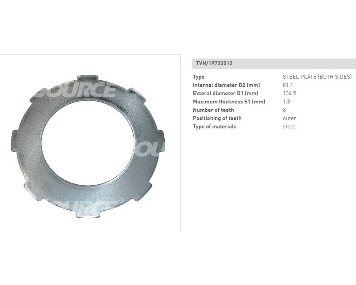 Диск стал. АКПП (s=2 mm, n=8 зуб.), ДВЗ [485bpg,490bpg] Xinchai, (30) GS/ a30b5-02311