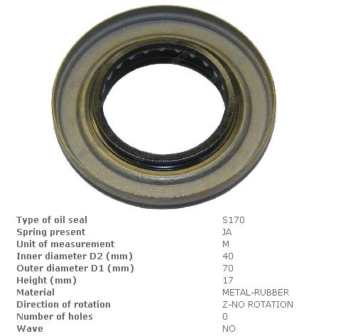Манжета (сальник) 40х70х8/17 АКПП [411282380071; Fol./a-de14-202a-0024a; tvh/ 2239521]