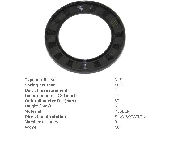 Манжета (сальник) 45х68х6 АКПП Komatsu 107/3EB1553290
