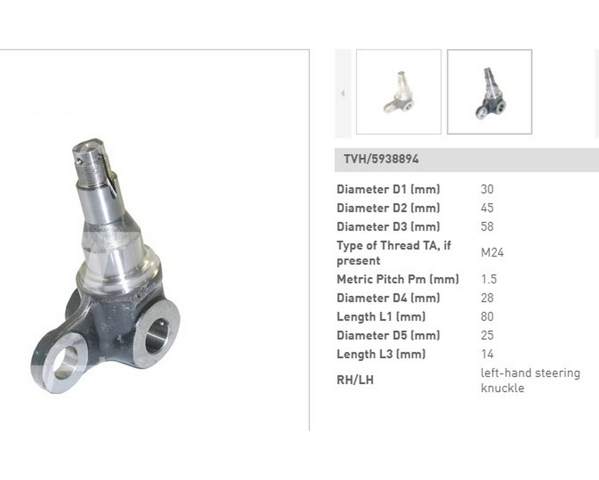 Кулак пов. лів. Toyota (сер.7) (1-1,8 т) [432121331171; Fol./a-sr07-062a-1336a; tvh/5938894]