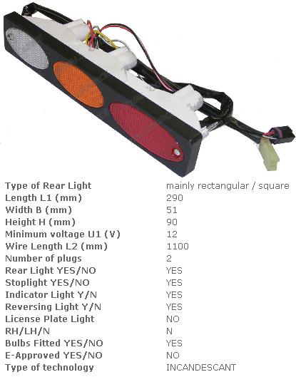 Ліхтар задній комбінований 12V (pd01a18pq) Nissan [Fol./a-ll20-252a-0369a; tvh/8993370]