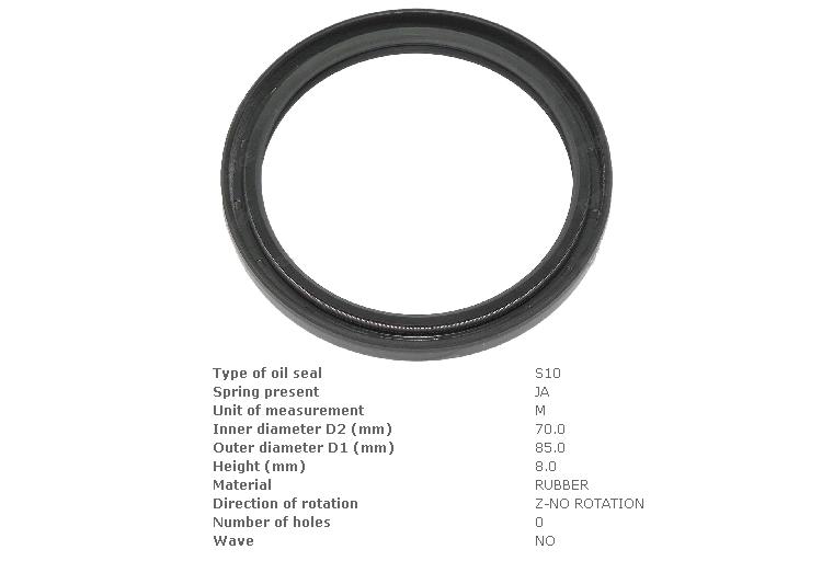 Манжета (сальник) маточини 70х85х8