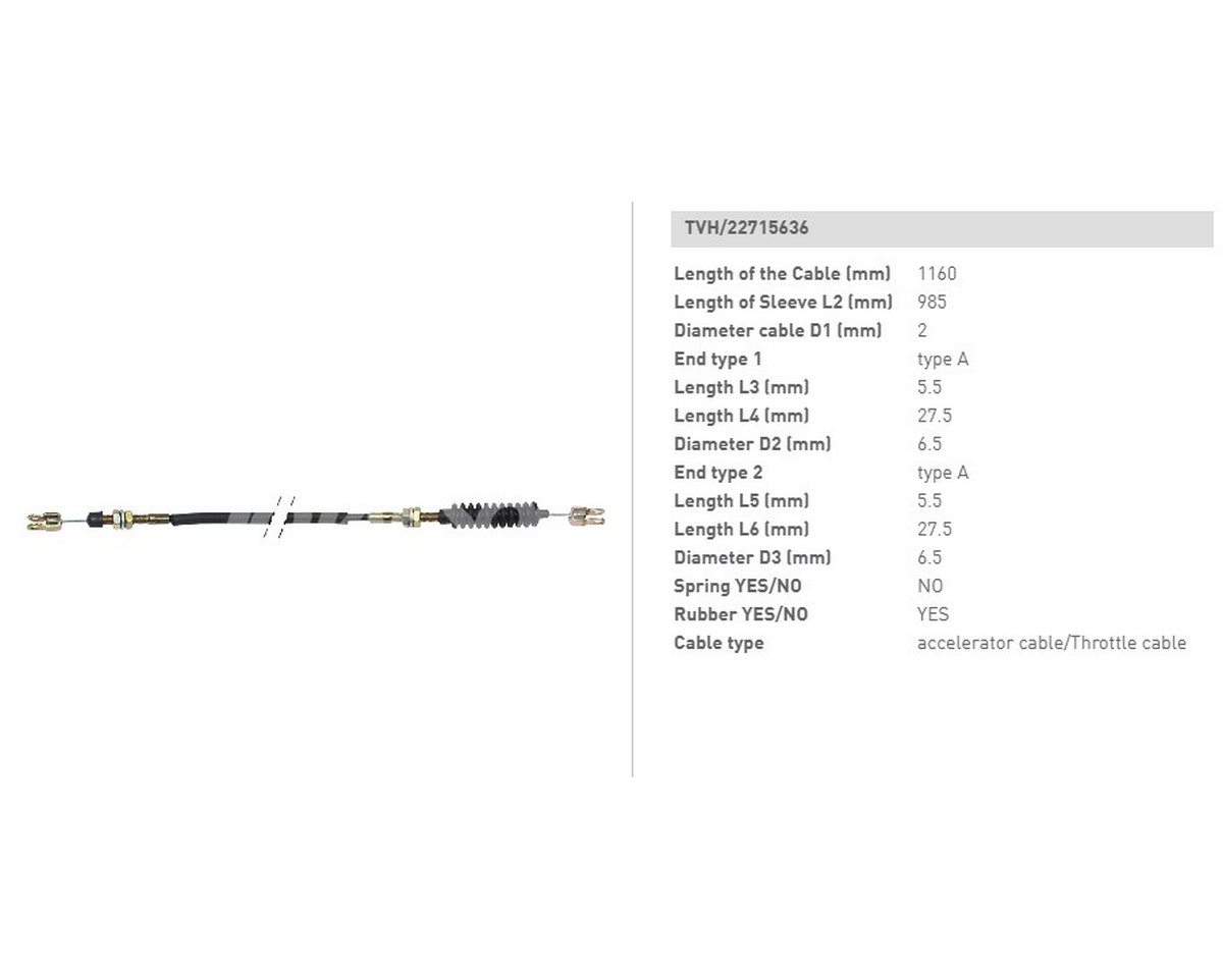Кабель-трос (l=1160) акселератора дв. Isuzu (30) GS [a30d7-30200; Fol./a-ad22-933a-0682a]