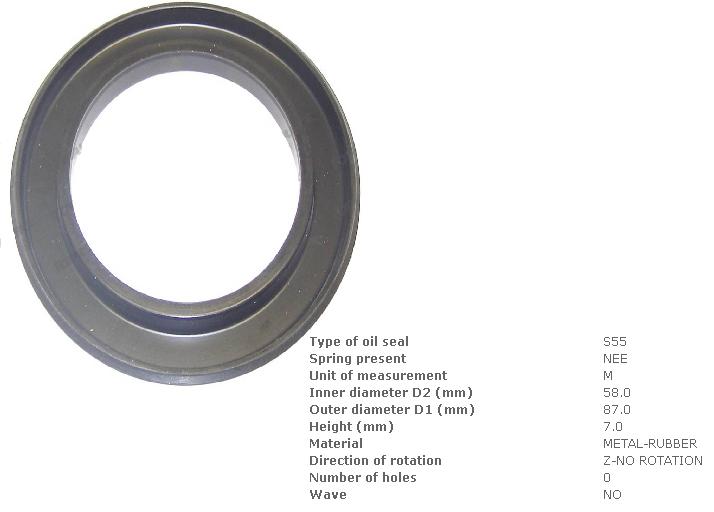 Манжета маточини (58*87*7 ) керуючого моста 5,6 сер. Toyota [438212200071; Fol./ a-sr16-051a-0024a]