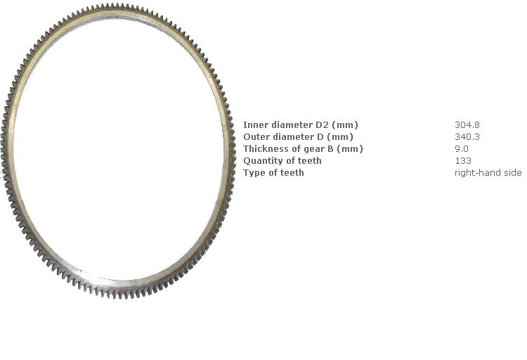 Вінець маховика ДВЗ [4y, 5k] Toyota (z = 133 d = 304,8 d = 340,3 h = 9) [134532054171; Fol./a-ee02-051a-0085b; tvh/ 13553]