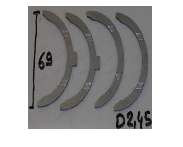 Комплект напівкілець (2+2) коленвала (STD) ДВЗ [4p] Toyota